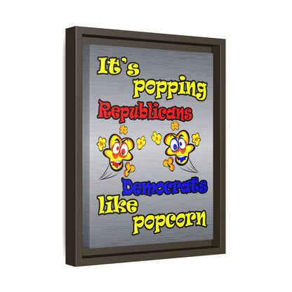 popping like popcorn - framed canvas art (brushed nickel)