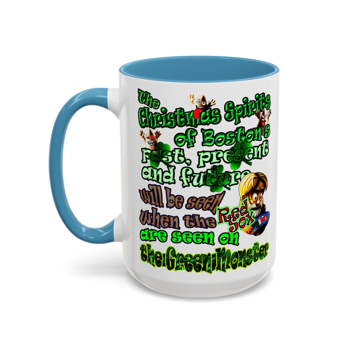 christmas spirits of boston - Accent Mug (white)