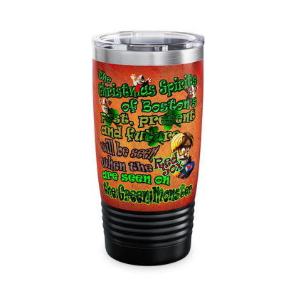 christmas spirits of boston - Ringneck Tumbler, 20oz (burnt orange)