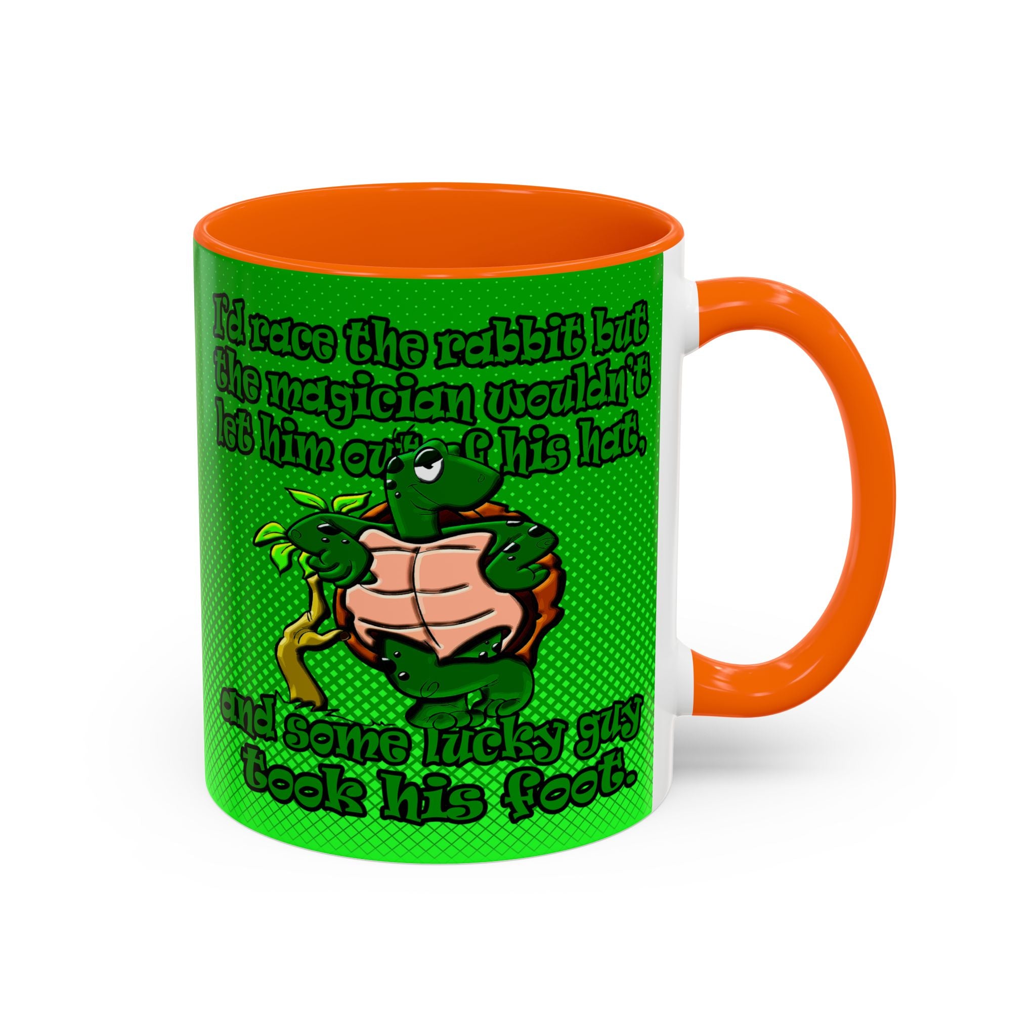 turtle race - Accent Mug (logo green)