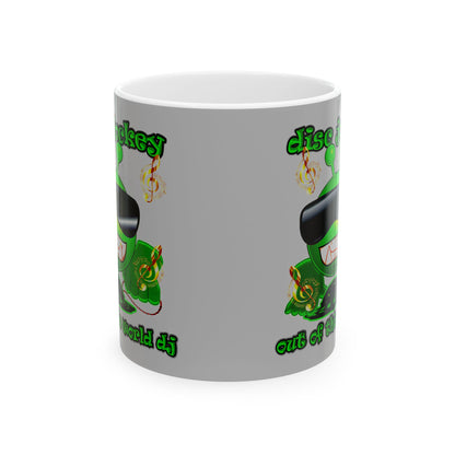 disc jockey - White Mug (light grey)