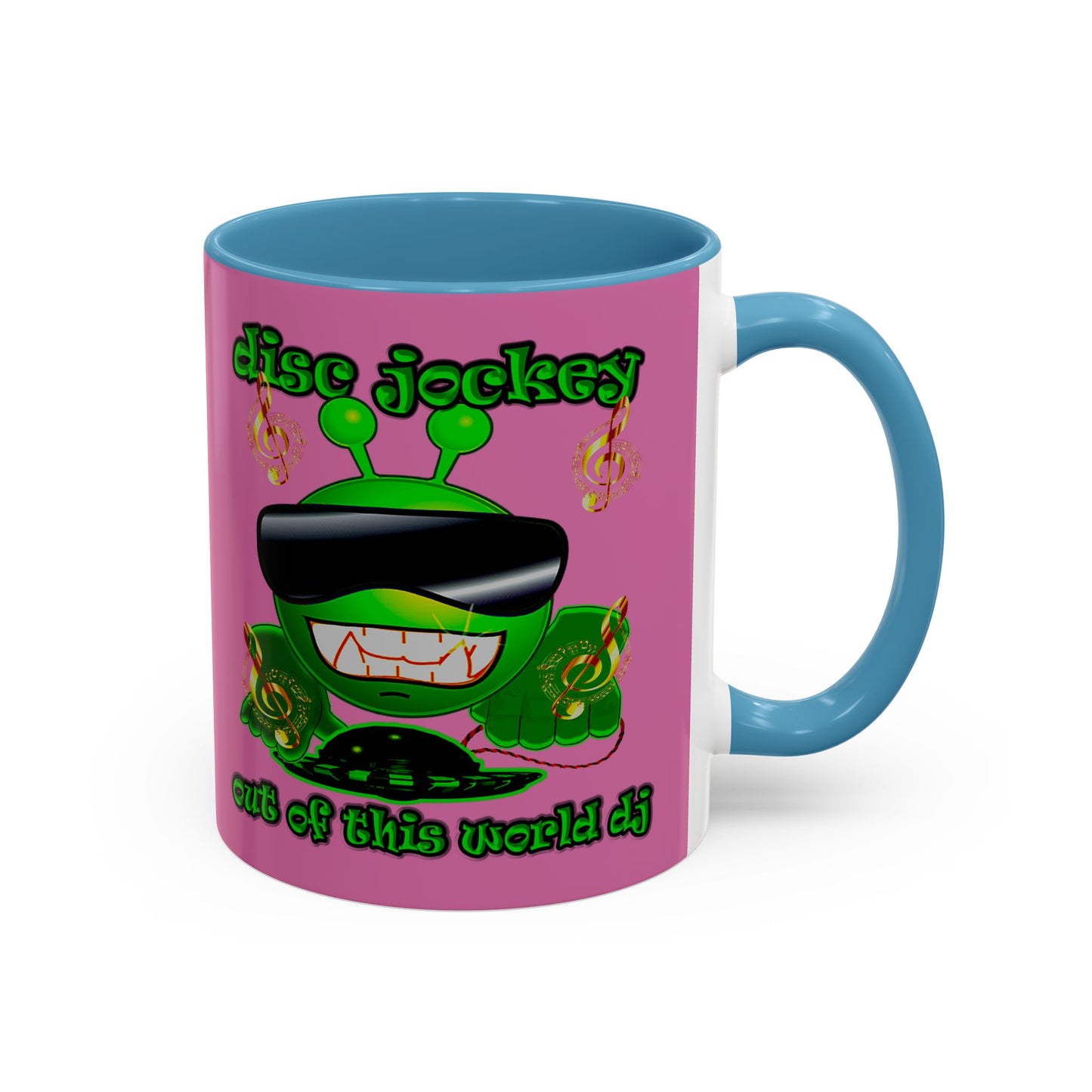 disc jockey - Accent Mug (light pink)