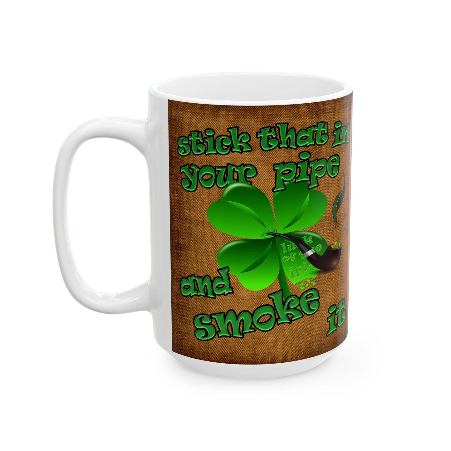 celtics logo - White Mug (brown papyrus)