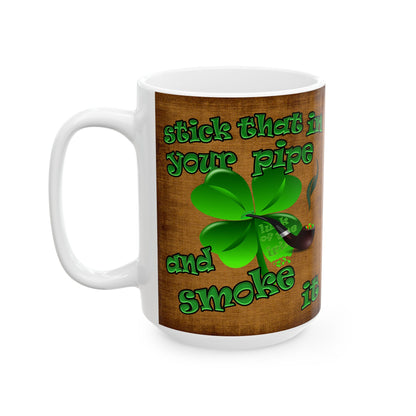 celtics logo - White Mug (brown papyrus)