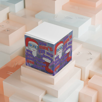 santa's shoes - note cube (grey-pink wave)