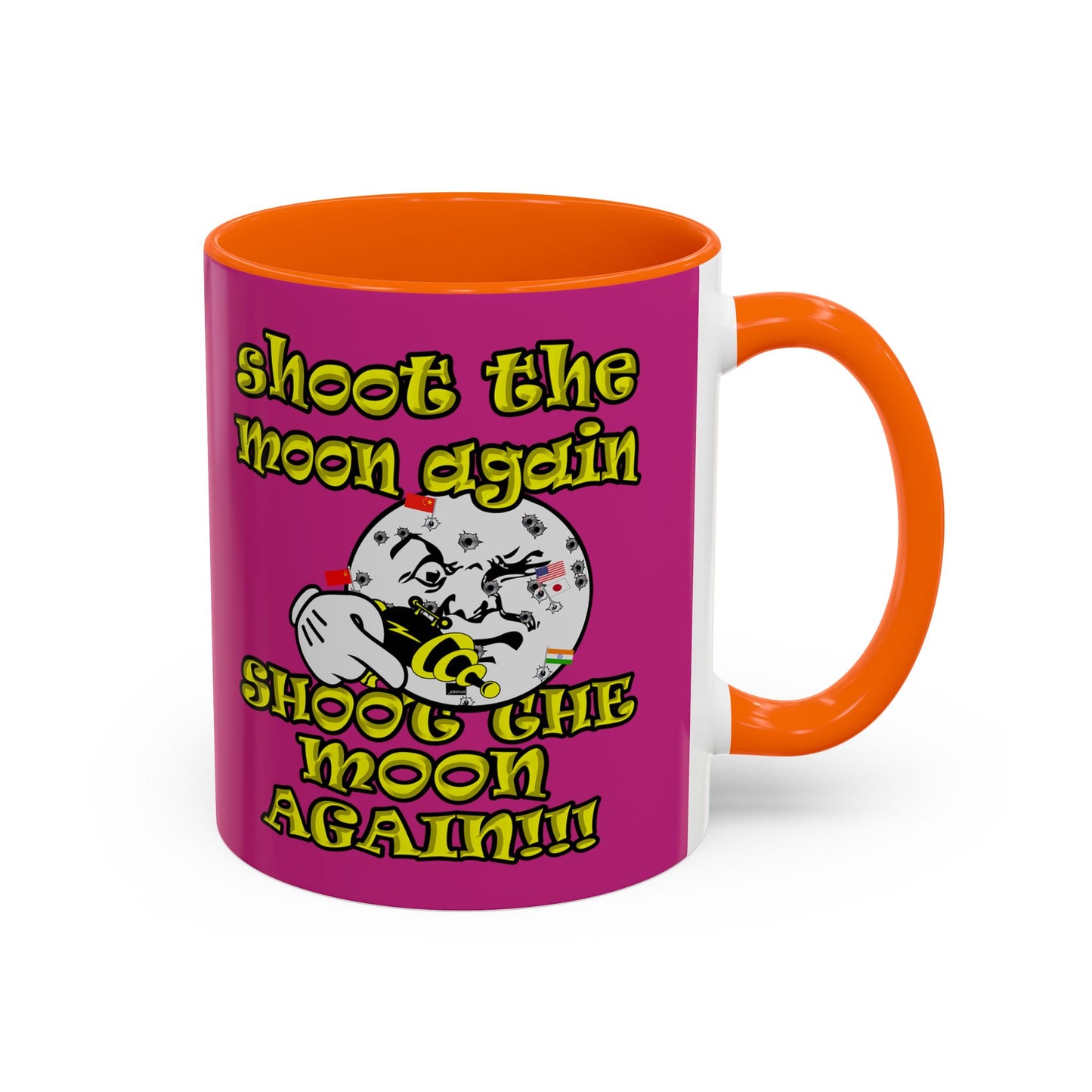 shoot the moon again - Accent Mug (pink)