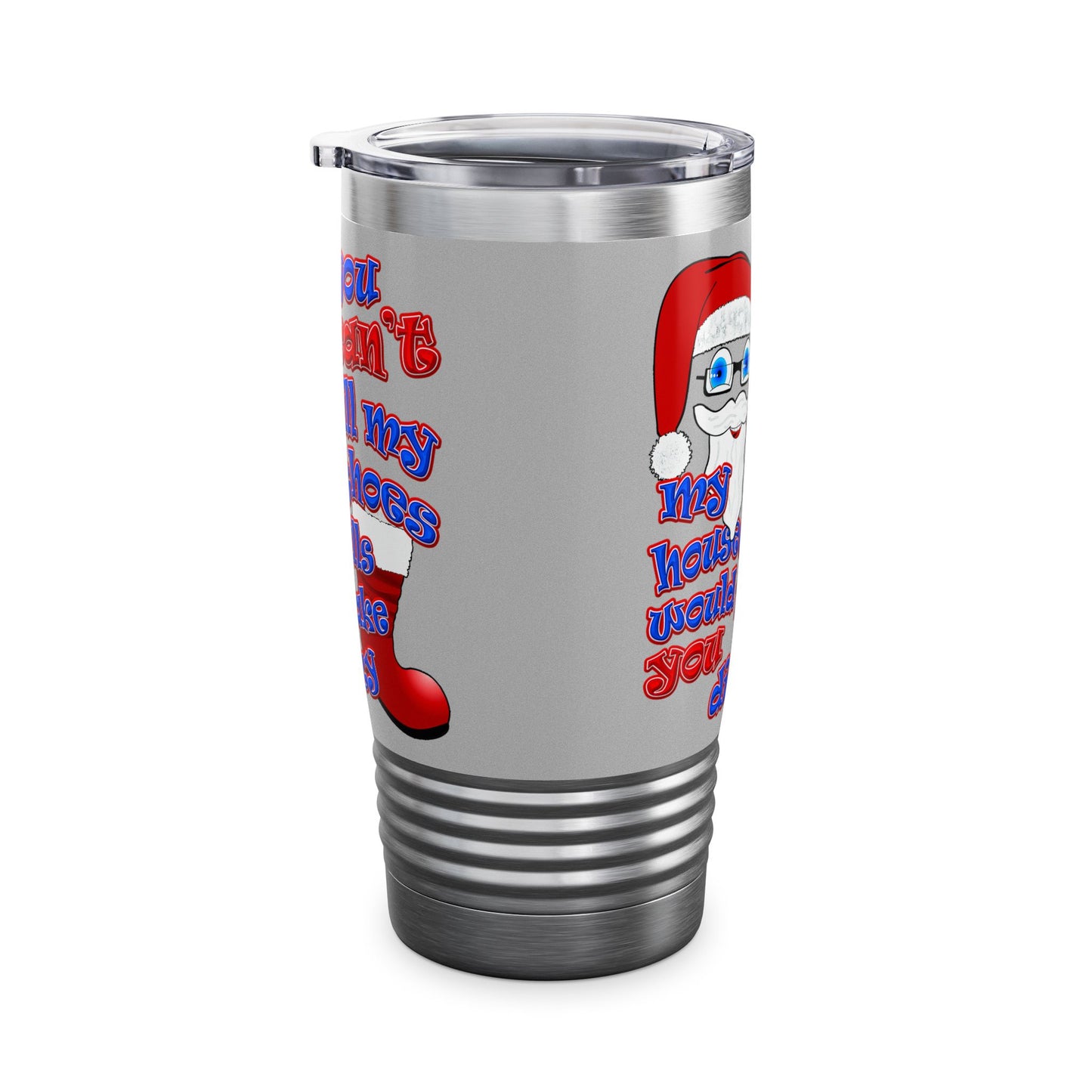 santa's shoes - Ringneck Tumbler, 20oz (light grey)