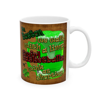 celtics logo - White Mug (brown papyrus)