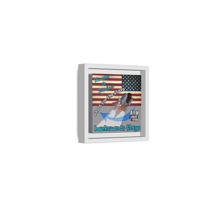 shoot for the stars - framed canvas art (grey)