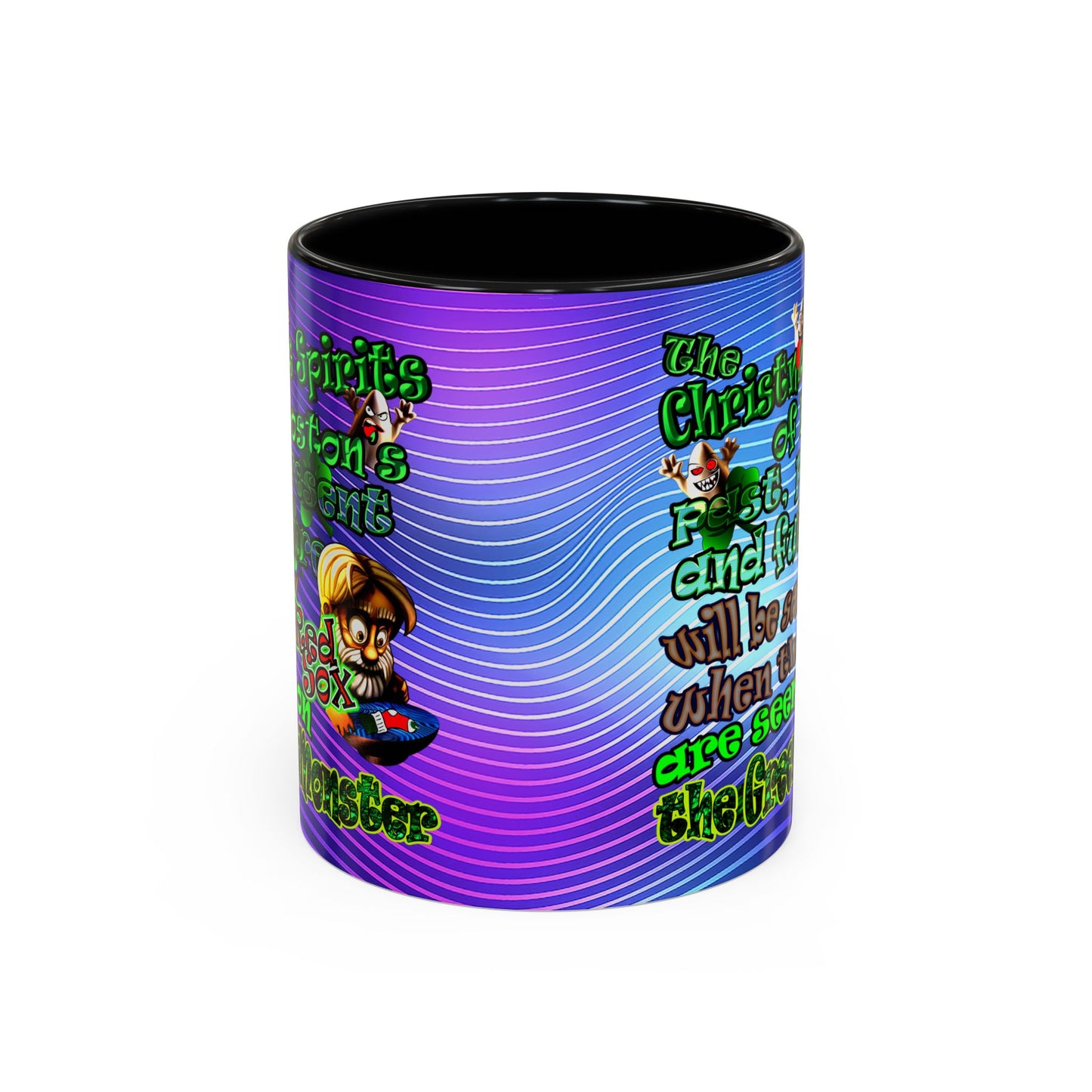 christmas spirits of boston - Accent Mug (purple wave)