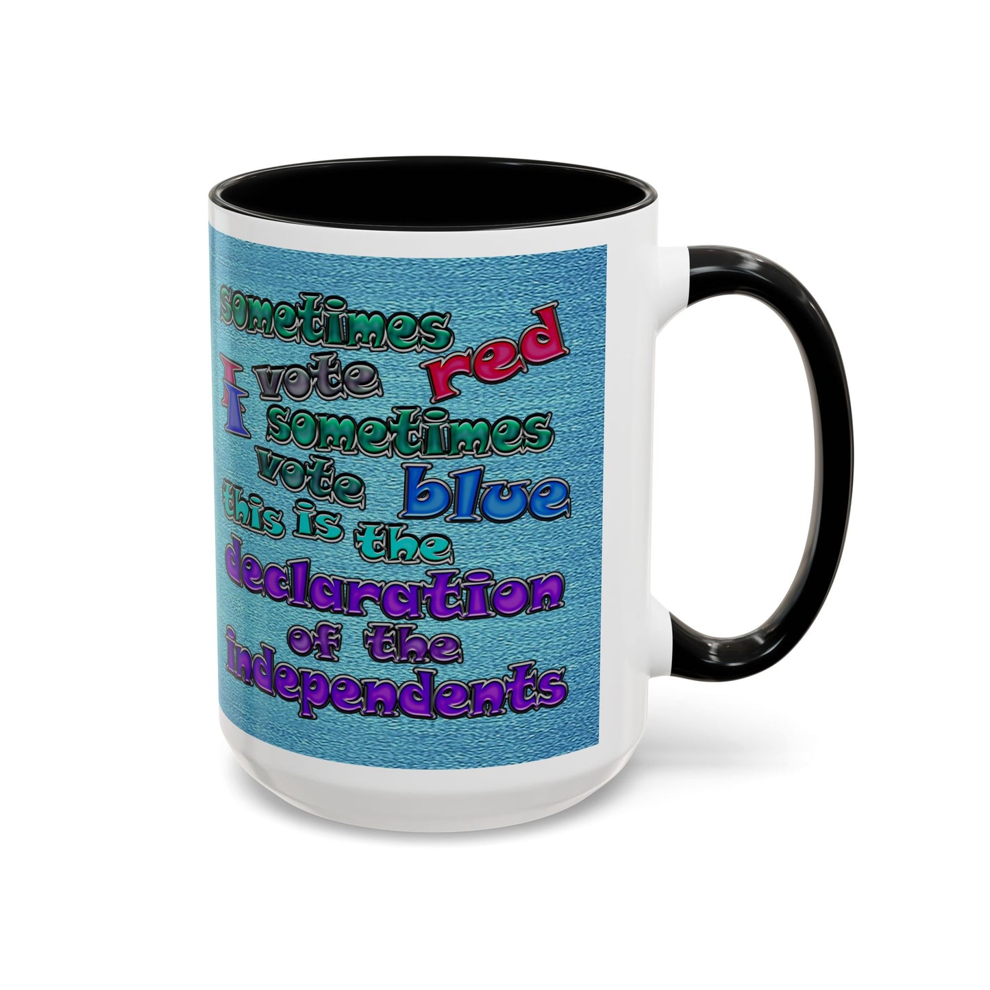 declaration of the independents - Accent Mug (faded blue)