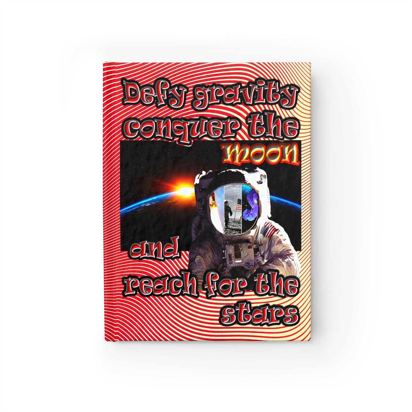 defy conquer reach - journal-blank (yellow-orange wave)