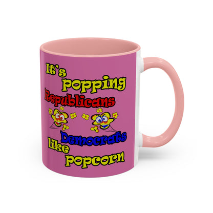popping like popcorn - Accent Mug (light pink)