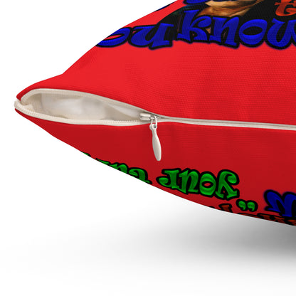 high noon - Spun Polyester Square Pillow - (red)