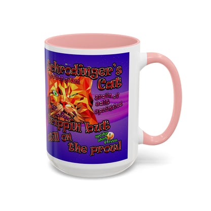 schrodinger's cat - Accent Mug (purple-pink wave)