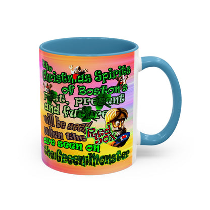 christmas spirits of boston - Accent Mug (color blur)