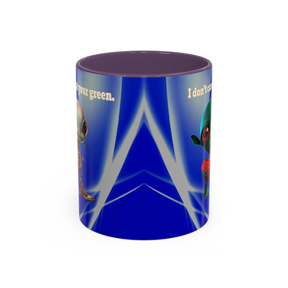 I don't care that your grey - Accent Mug (blue-white wave)