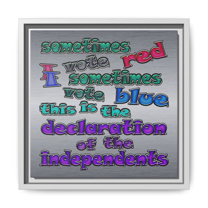 declaration of the independents - framed canvas art (brushed nickel)