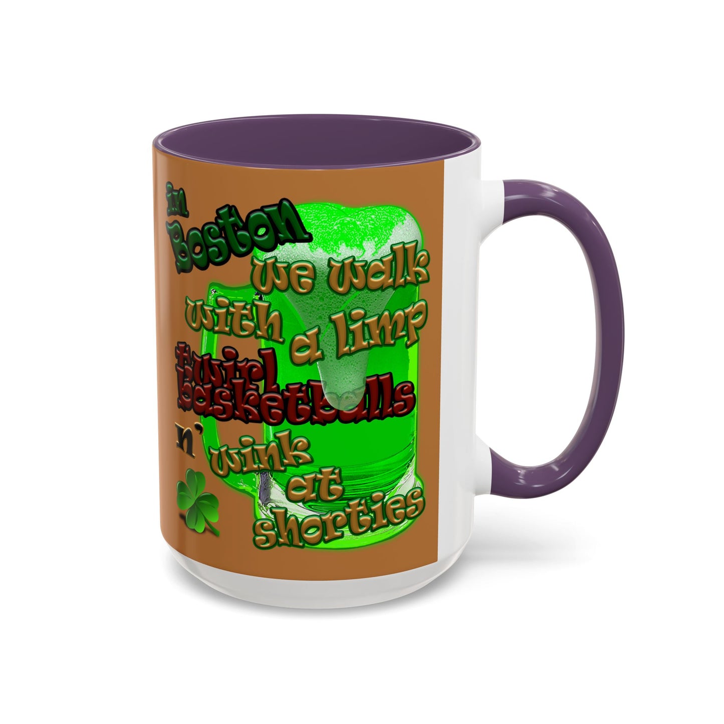 celtics logo - Accent Mug (light brown)