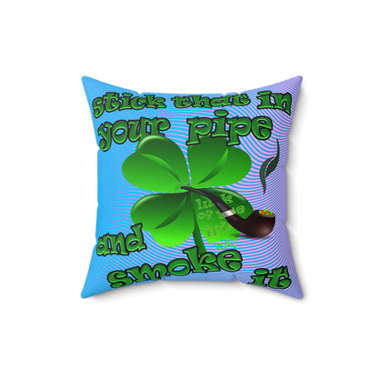 celtics logo - Faux Suede Square Pillow - (light blue-purple wave)