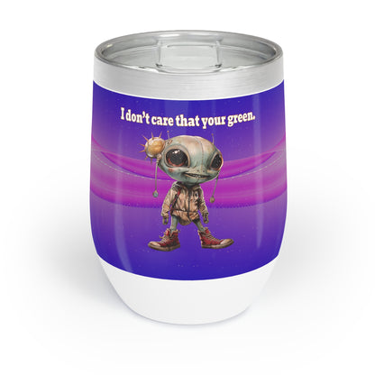 I don't care that your grey - Chill Wine Tumbler (purple-pink wave)