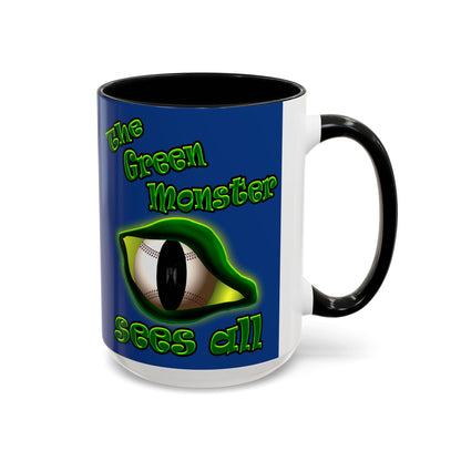 green monster - Accent Mug (dark blue)