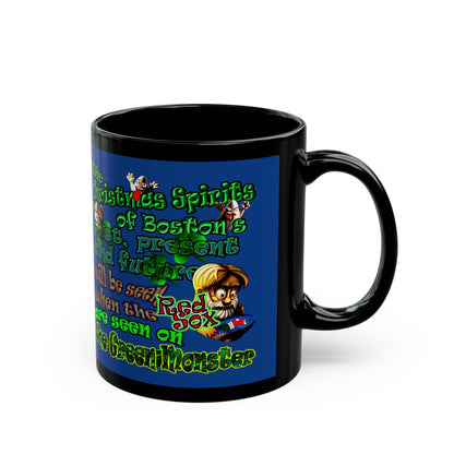 christmas spirits of boston - Black Mug (dark blue)