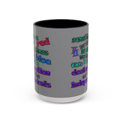 declaration of the independents - Accent Mug (grey)