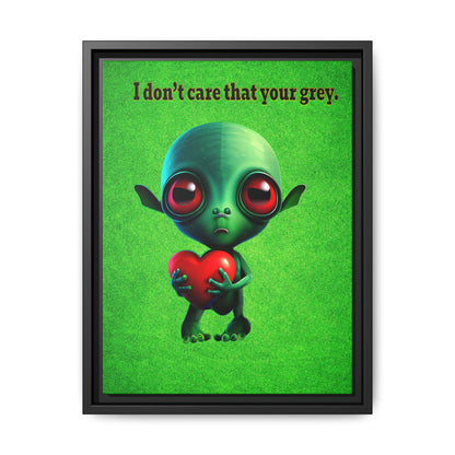 I don't care that your grey - framed canvas art (green turf)