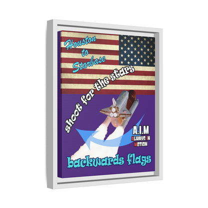 shoot for the stars - framed canvas art (purple)