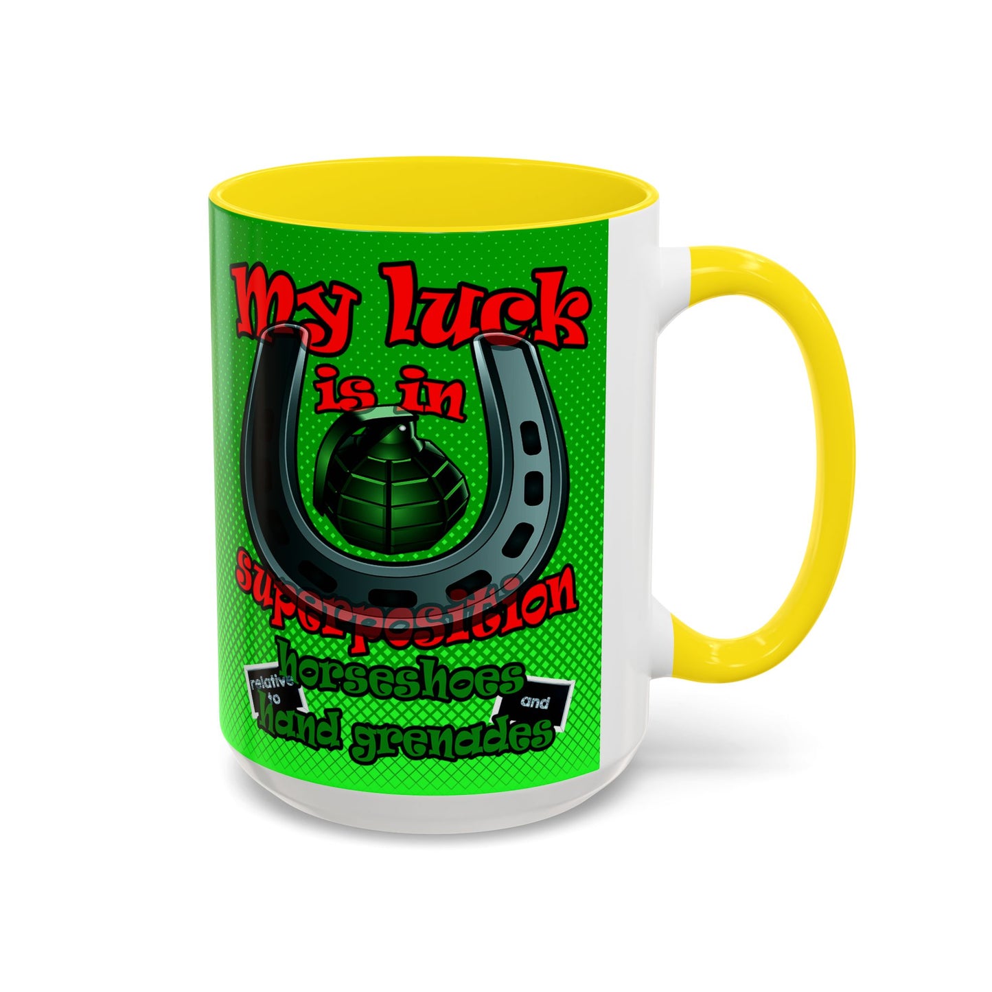 my luck - Accent Mug (logo green)