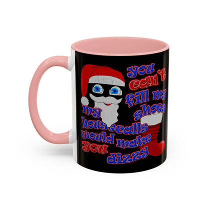 santa's shoes - Accent Mug (black)