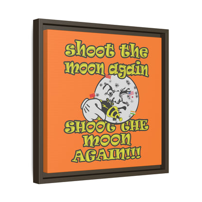shoot the moon again - framed canvas art (crusta)