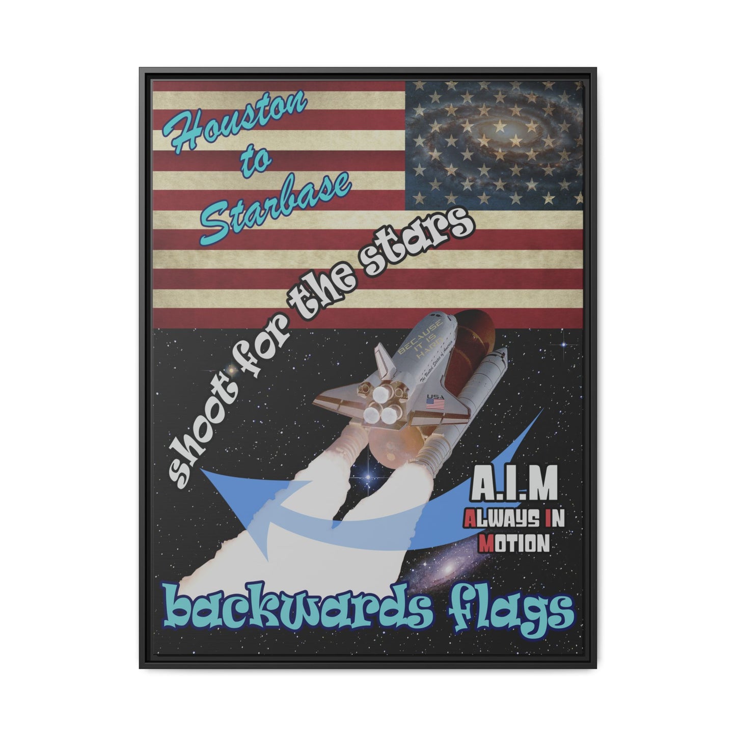 shoot for the stars - framed canvas art