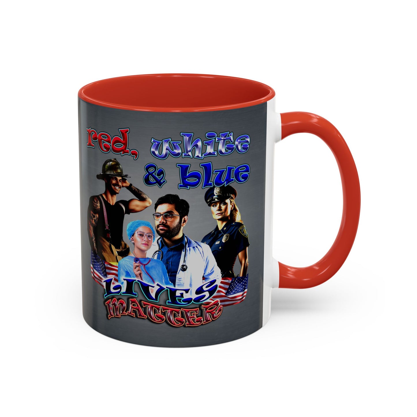 rw&b lives matter - Accent Mug (grey-light grey)