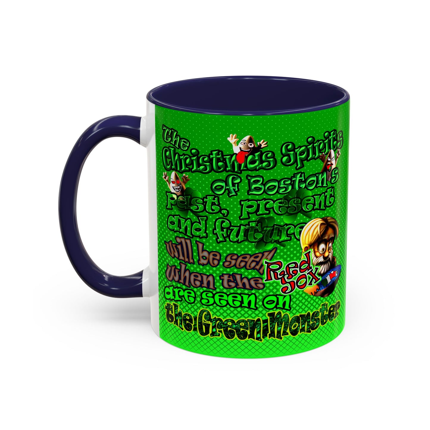 christmas spirits of boston - Accent Mug (logo green)