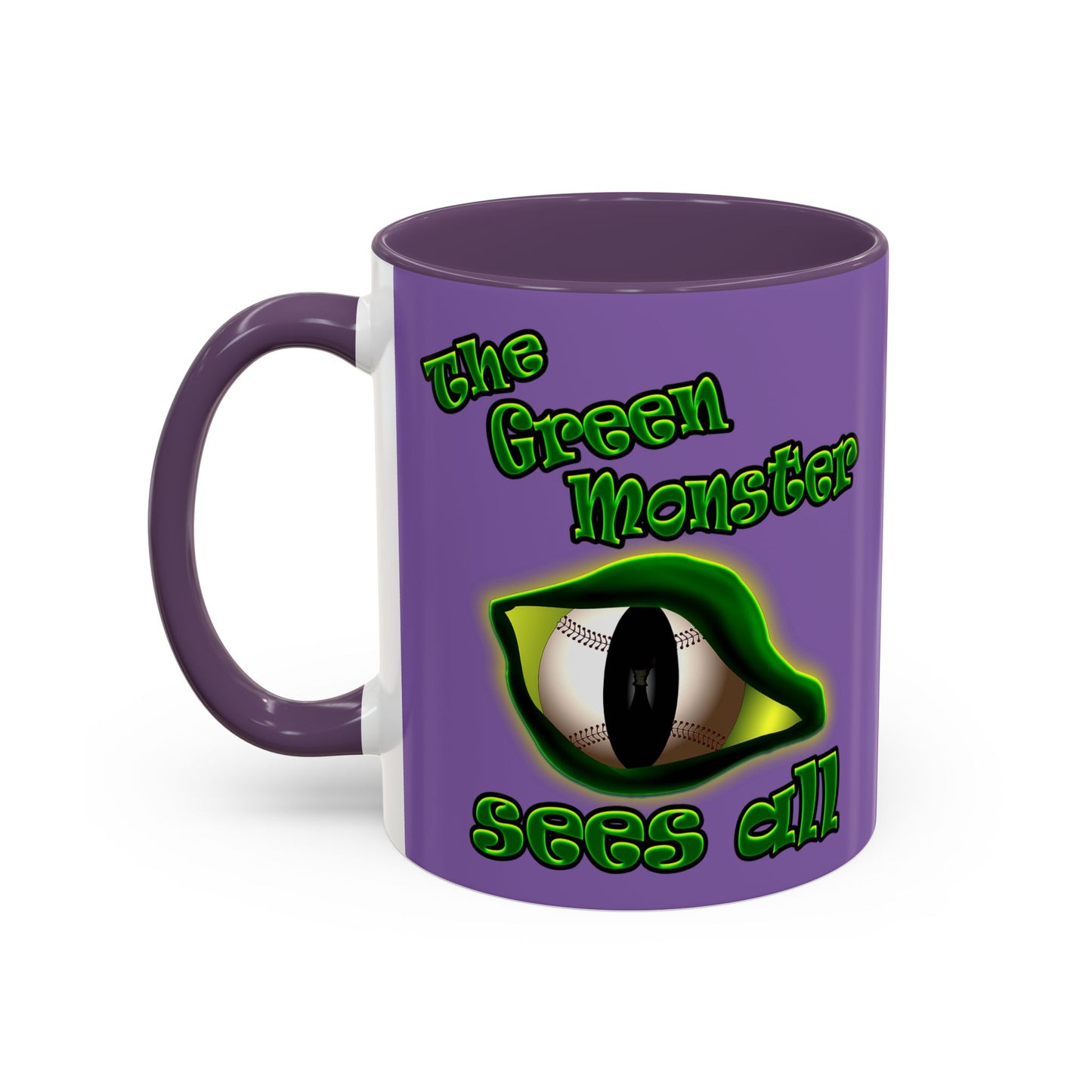 green monster - Accent Mug (light purple)
