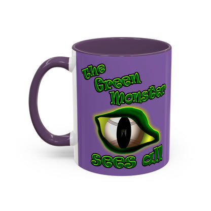 green monster - Accent Mug (light purple)