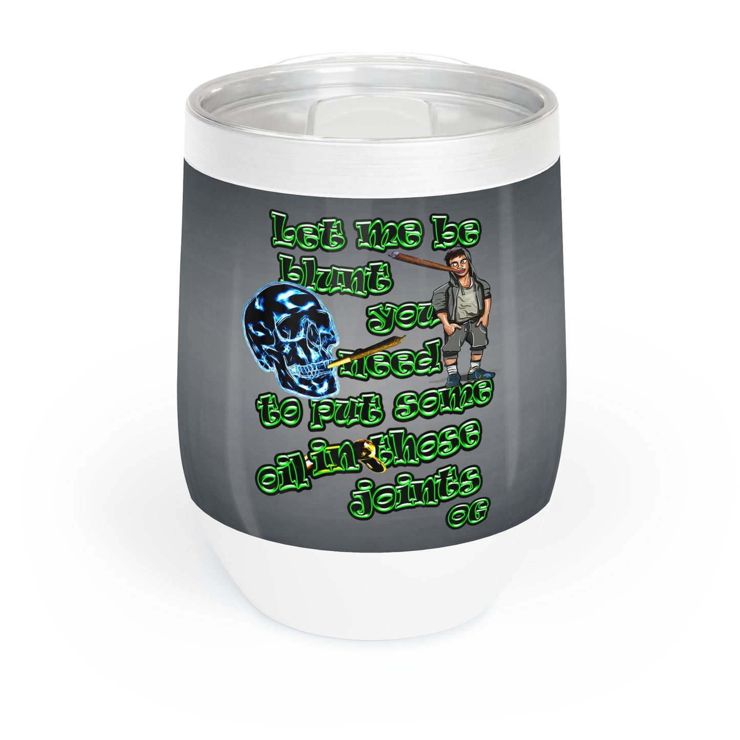 og - Chill Wine Tumbler (grey-light grey)