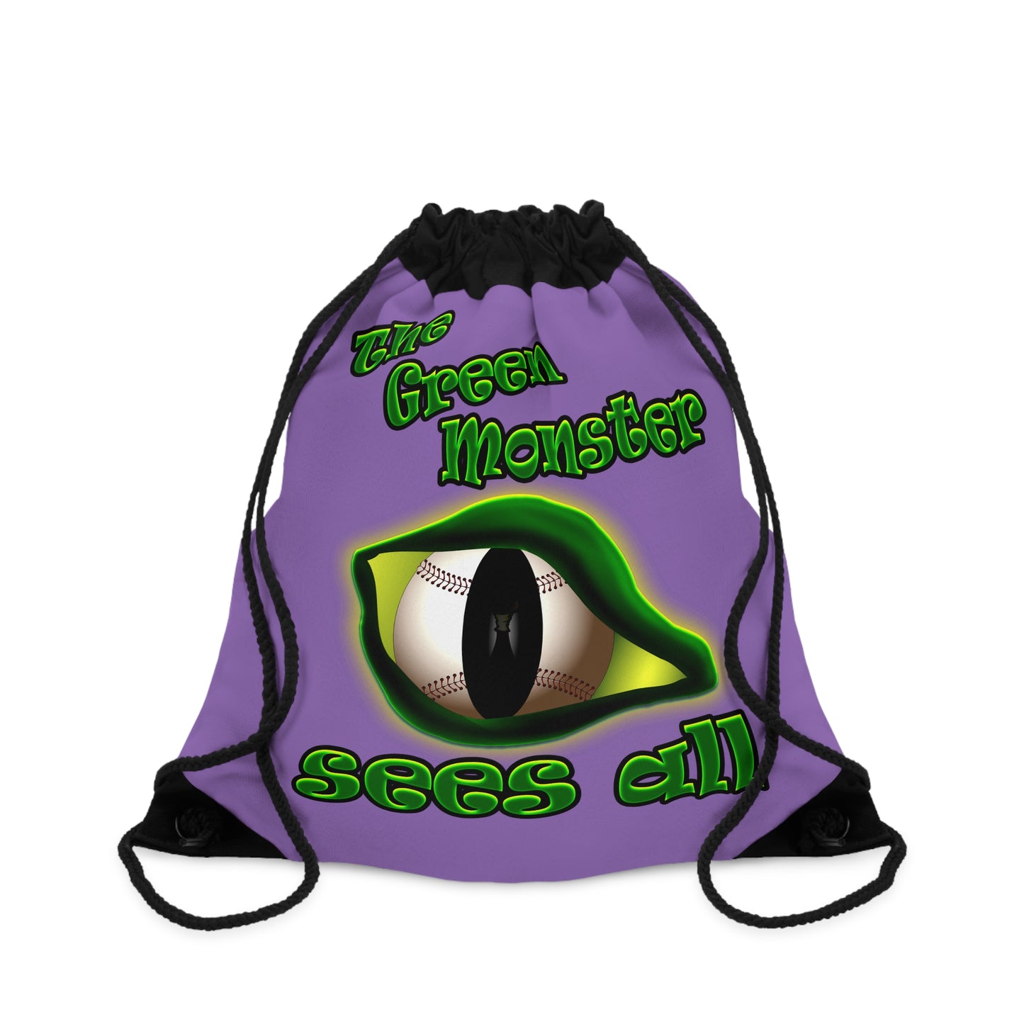 green monster - Drawstring Bag (light purple)