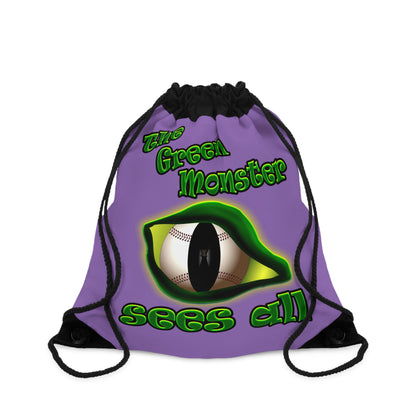 green monster - Drawstring Bag (light purple)