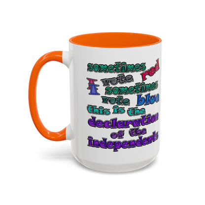 declaration of the independents - Accent Mug (white)