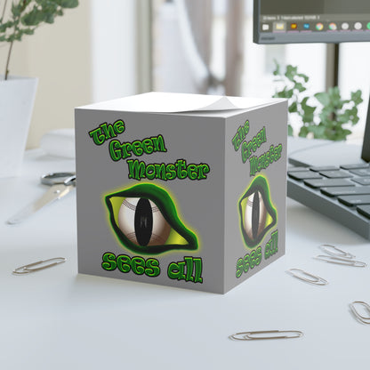 green monster - note cube (grey)