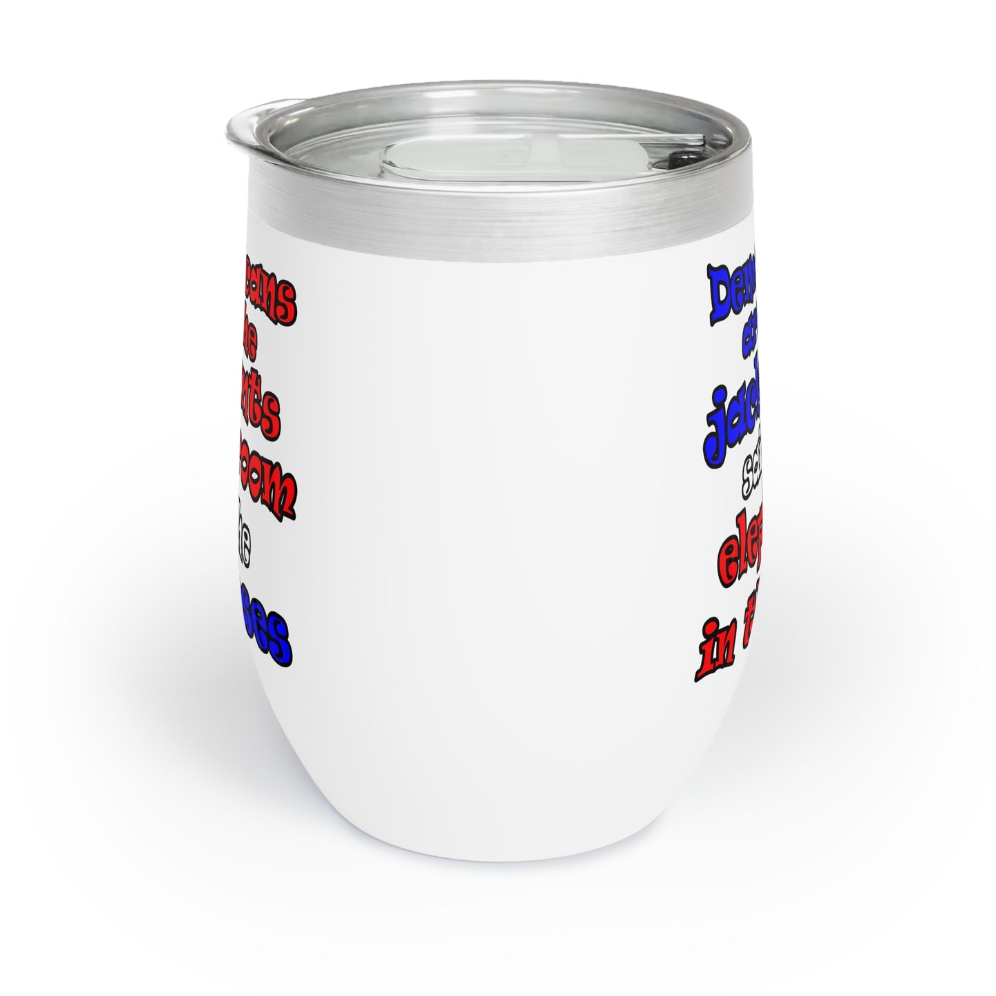 donkeys and elephants - Chill Wine Tumbler