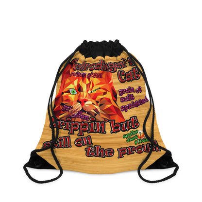 schrodinger's cat - Drawstring Bag (butterscotch wood finish)