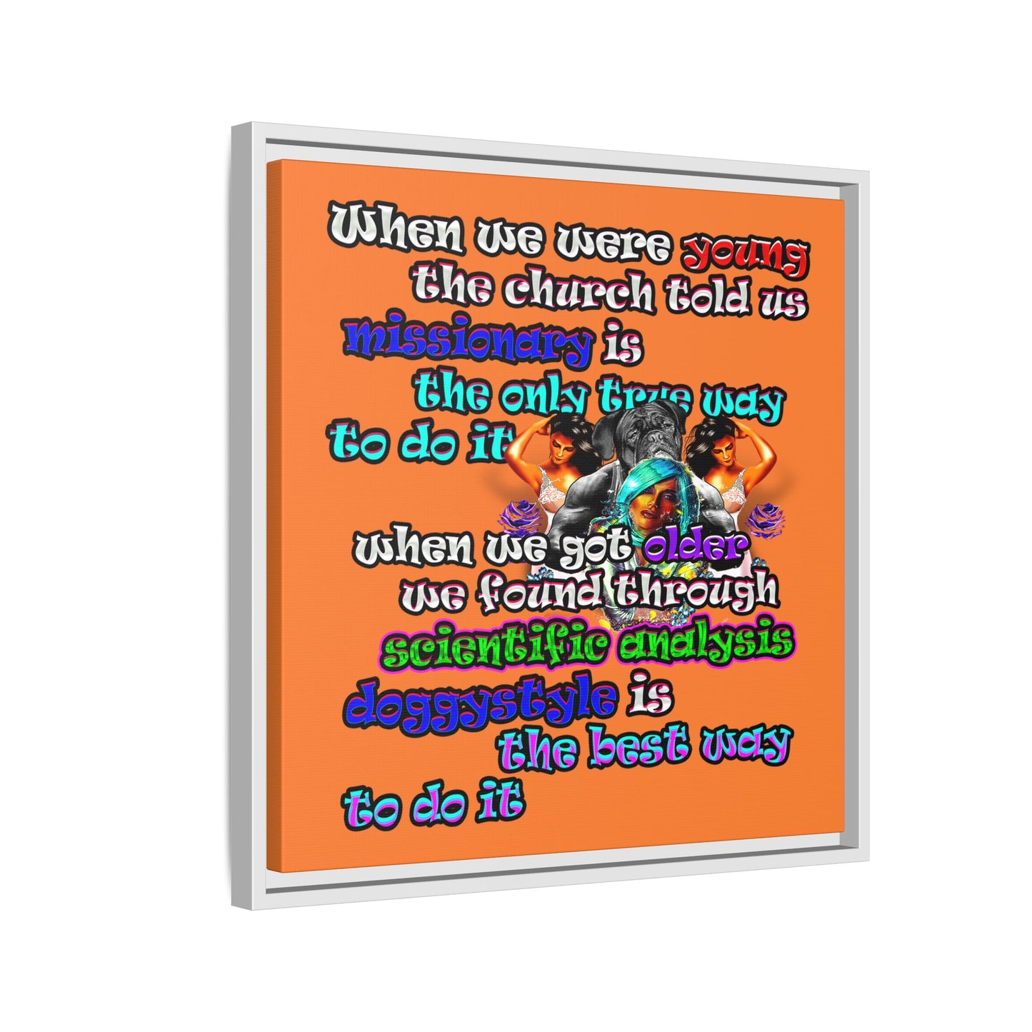 doggystyle - framed canvas art (crusta)