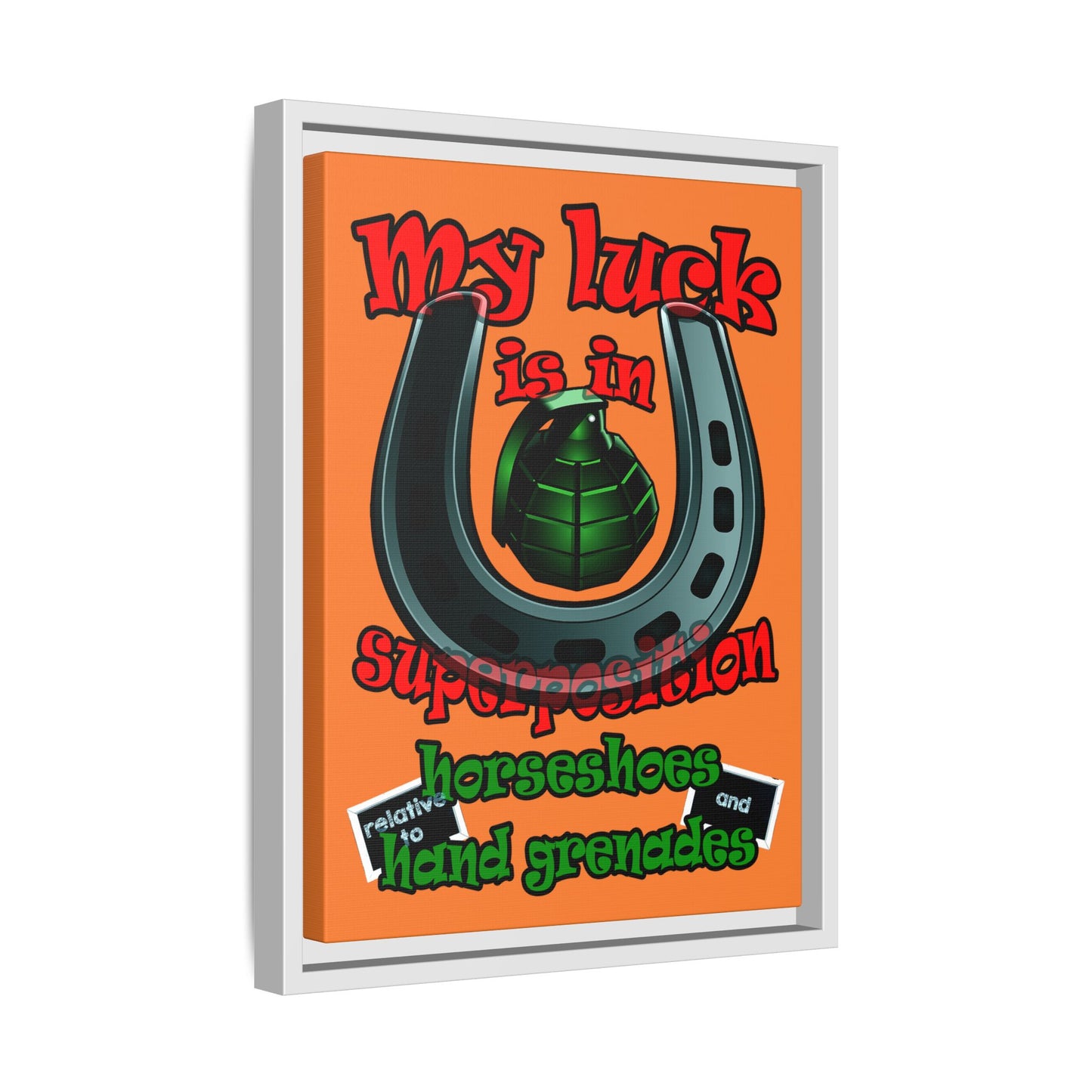 my luck - framed canvas art (crusta)