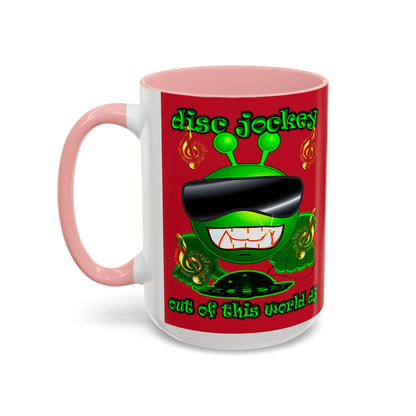disc jockey - Accent Mug (dark red)