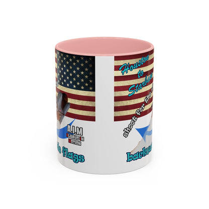 shoot for the stars - Accent Mug (white)