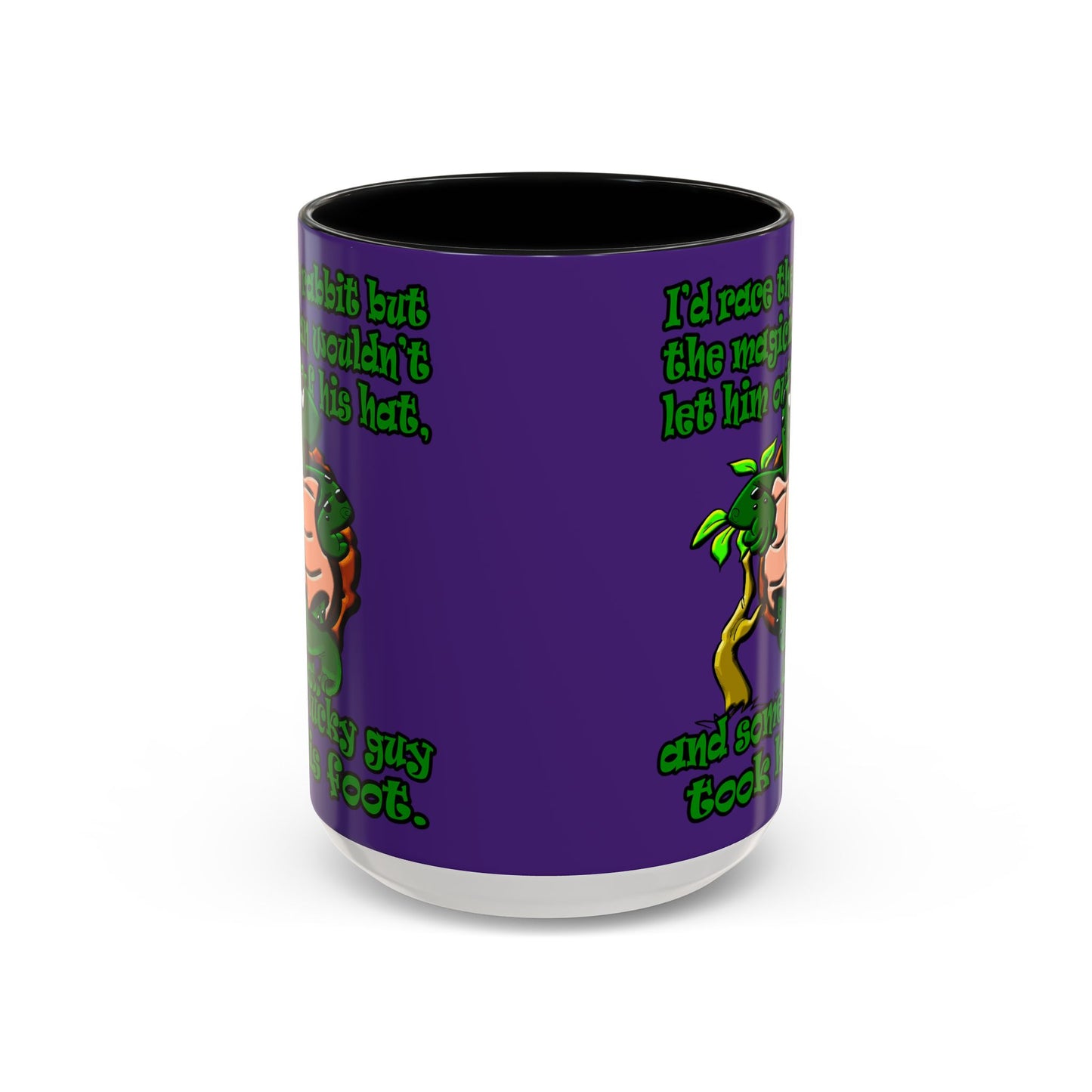 turtle race - Accent Mug (purple)